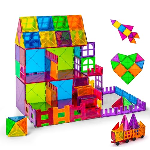 Bambini Magnetische Fliesen Set - Magnetische Spielzeug Bausteine - Montessori Spielzeug - Magnet Konstruktionsspielzeug Pädagogisch (x, 110, Stück) von Bambini