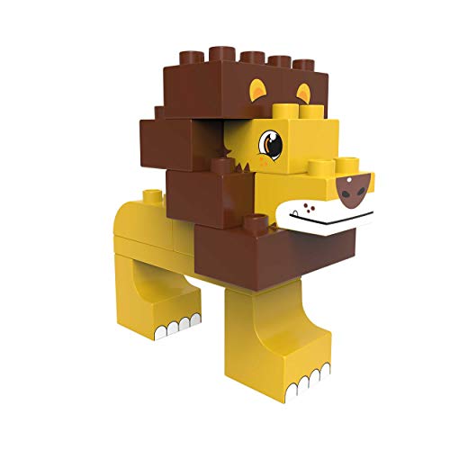 BIOBUDDI Wilde Tiere | Löwe in der Savanne, 11 Teile, 100% kompatibel mit LEGO & duplo, klimaneutral hergestellt in EU (Niederlande), 97% Bioplastik, BB-0102 von BIOBUDDI