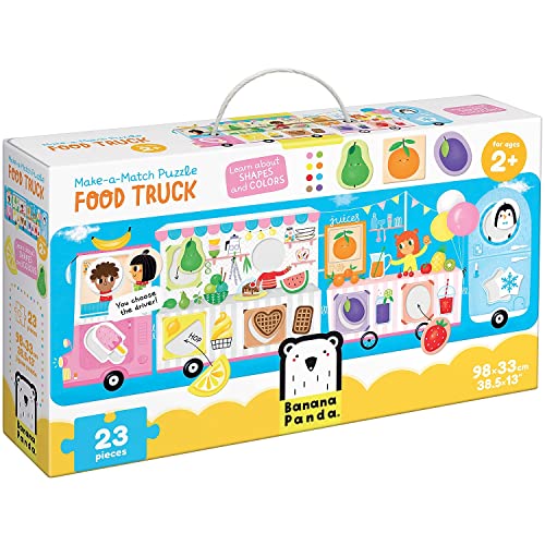 Banana Panda 49045 Food Truck, Shapes and Colors Puzzle, zuordnungsaktivität, Spiel von Banana Panda