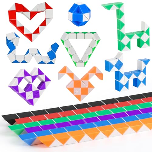 Mitgebsel Kindergeburtstag, Banaone 30 Stück 24 Blöcke Mini Magische Schlange, Magic Snake Twisted Wand Puzzle-Serie, Kleine Geschenke für Kinder Give Aways Kindergeburtstag Gastgeschenke von Banaone