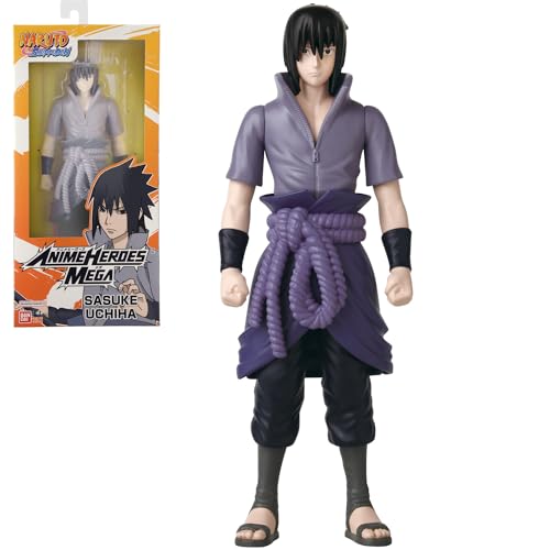 BANDAI - Anime Heroes - Naruto Shippuden - Manga-Figur Anime Heroes Mega 30 cm - Sasuke Uchiwa - Offizielle Naruto Lizenz - Große Gelenkige Naruto-Figur - Spielzeug für Kinder ab 4 Jahren- 38152 von BANDAI