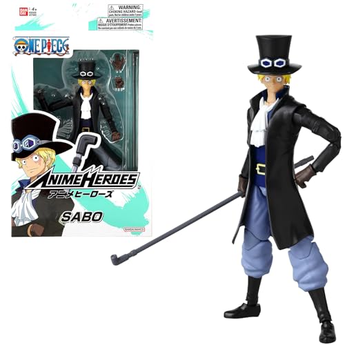 BANDAI - Anime Heroes - One Piece - Anime Heroes Figur 17 cm - Sabo - Offizielle One Piece Lizenz - Gelenkige Sabo-Figur - Manga Figuren - One Piece Figuren - Spielzeug für Kinder ab 4 Jahren - 37009 von BANDAI