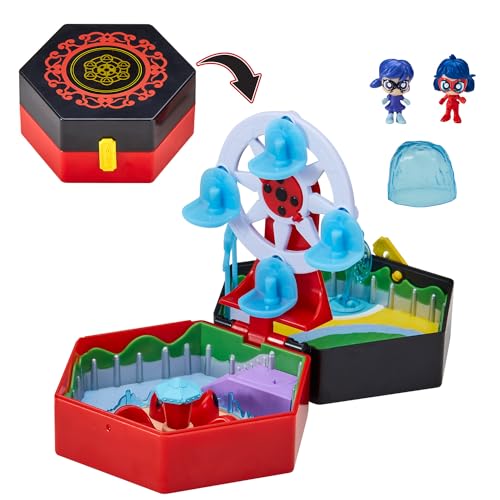 BANDAI - Miraculous Ladybug - Mini-Chibi-Freizeitpark - Mini-Figuren von Marinette und Climatika enthalten - Miraculous Offizielle Lizenz - Schachtel mit Zubehör - P50553 von BANDAI