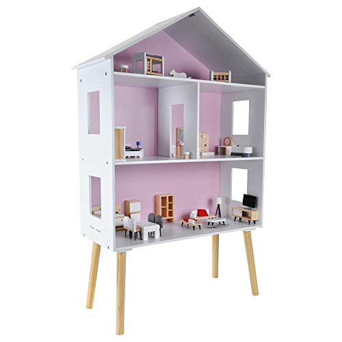 Bandits and Angels - Puppenhaus Modern Villa aus Holz mit 47 Möbeln (Höhe 115 cm) von Bandits & Angels