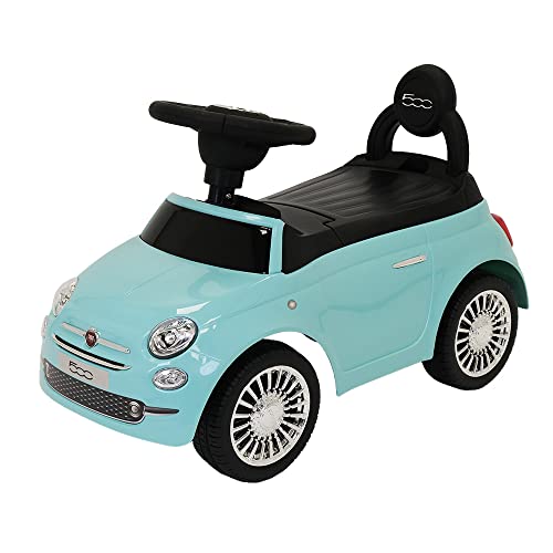 Bandits & Angels Rutschauto FIAT 500 Retro Mint ab 1 Jahr für Jungen und Mädchen – Mintfarbenes Rutschauto für Kinder – mit Hupe – für drinnen und draußen von Bandits & Angels