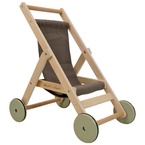 Bandits & Angels Puppenbuggy Lovely Green aus Holz – ab 2 Jahren – Puppenwagen aus Holz – für Puppen bis 50 cm – Puppenwagen Grün – Puppenbuggy Bandits & Angels Puppenbuggy Lovely Green aus Holz – ab 2 Jahren – Puppenwagen aus Holz – für Puppen bis 50 cm – Puppenwagen Grün – Puppenbuggy von Bandits & Angels