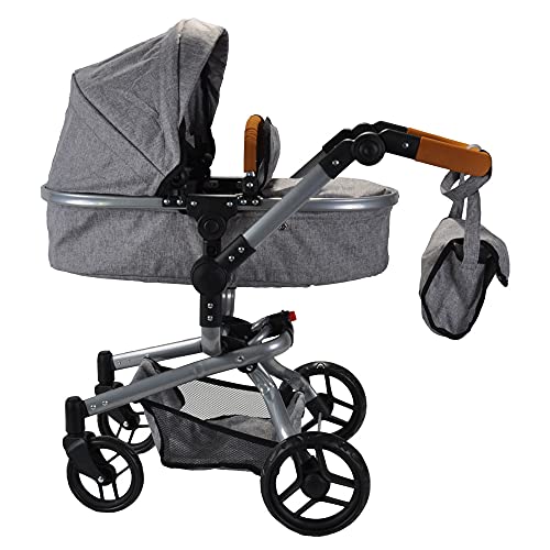 Bandits & Angels Puppenwagen Grau Modern Angel 2in1 Grau limitiert ab 3 Jahren – Puppenwagen – Für Mädchen – Verstellbare Schiebestange 48-81 cm – Vollständig zusammenklappbar – Mit Einkaufskorb Bandits & Angels Puppenwagen Grau Modern Angel 2in1 Grau limitiert ab 3 Jahren – Puppenwagen – Für Mädchen – Verstellbare Schiebestange 48-81 cm – Vollständig zusammenklappbar – Mit Einkaufskorb von Bandits & Angels