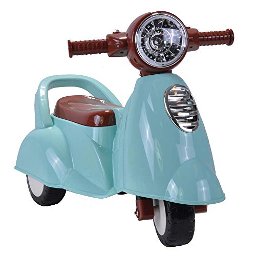 Bandits & Angels Riding Car Scooter Retro ab 1 Jahr für Jungen und Mädchen Mintgrün – grüner Laufroller mit Hupe – für drinnen und draußen – mit Stauraum von Bandits & Angels