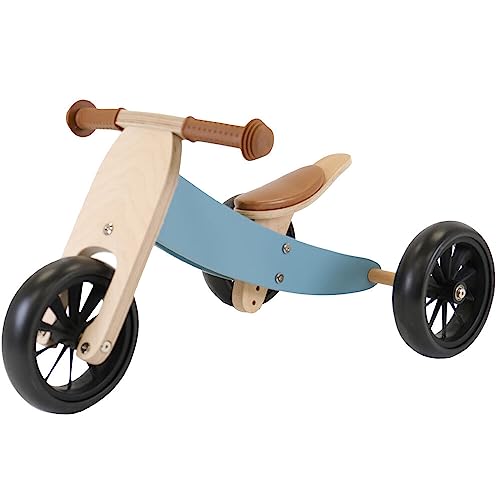 Lauflernrad/Laufrad aus Holz 4-in-1 Smartbike ab 1 Jahre (Petrol Blau) von Bandits & Angels