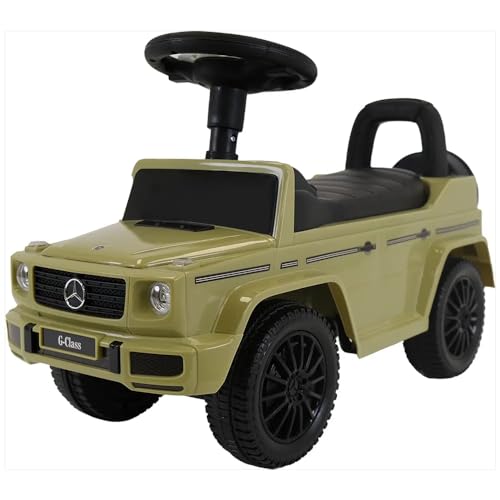 Bandits & Angels Rutschauto Laufauto Mercedes Benz G350D Retro Grün ab 1 Jahr für Jungen und Mädchen – Fördert die motorischen Fähigkeiten – Laufkutsche 24 cm – Grünes Laufauto von Bandits & Angels