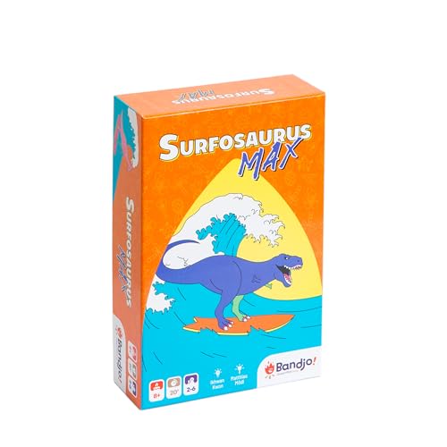 Bandjo – Surfosaurus Max – Gesellschaftsspiel – Spiel für Freunde – halbkooperatives Spiel – ideales Spiel für Spaß – ab 8 Jahren von Bandjo!