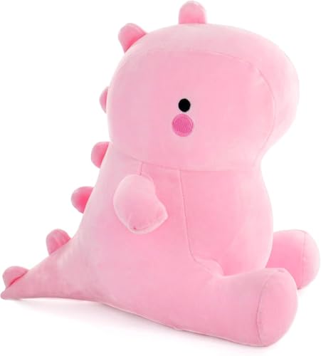 Bankeep Dinosaurier Kuscheltier Plüschtier, Dino Plüschtier Plüschsaurier, Kissen Puppe für Erwachsene und Kinder Geschenke (Pink, 50CM (20 Zoll)) von Bankeep