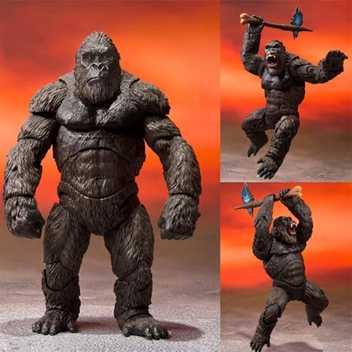 Bankeep Transformator-Spielzeug Godzilla gegen King Kong, der Gorilla mit einer Axt, der klassische Charakter des Films ist beweglich und austauschbar, die Höhe beträgt ca. 18 cm von Bankeep