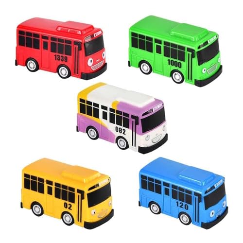 Little Bus 5 Stück Mini Busspielzeug Set für Freunde und Kinder von Bankeep