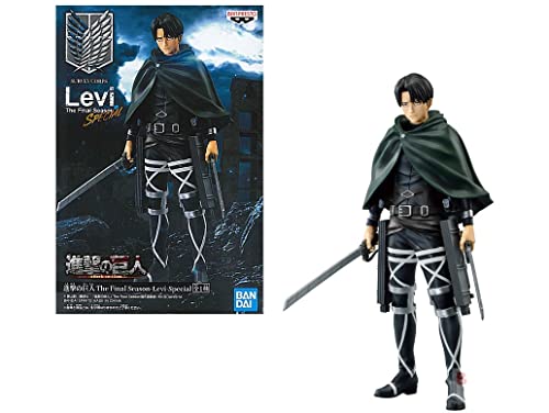 Banpresto Attack On Titan Levi Figur Statue Survey Corps Levi The Final Season Special Ver. ca. 16,2 cm von Banpresto