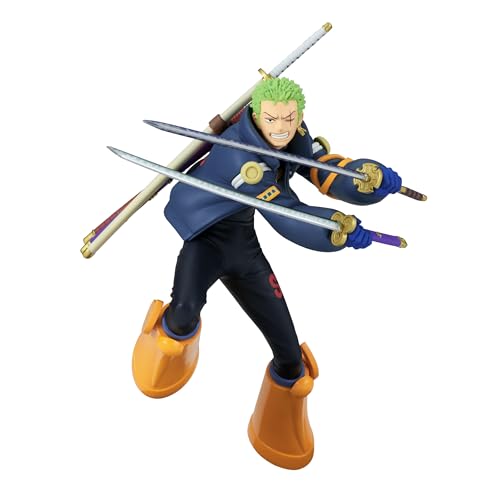 Banpresto Zoro Statue Mit Katanas Eierkopfanzug 16 cm von Banpresto