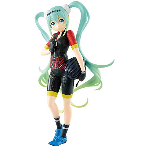 Hatsune Miku [Racing Ver. TeamUKYO x Banpresto EXQ Statue 20,6 cm Racing Miku 2018 + 1 Sammelkarten-Set mit Anime (39224) von Banpresto﻿