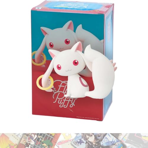 Kyubey [A]: 7 cm flauschige geschwollene Statue, gebündelt mit 1 A.C.G. kompatible Themen-Sammelkarte (88130) von Banpresto