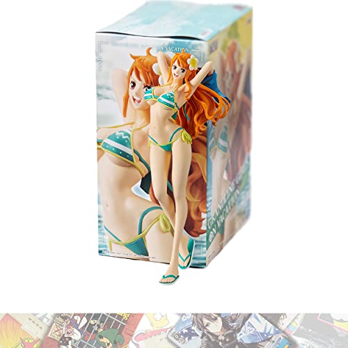 Nami [A]: 20 cm Grandline Girls on Vacation Statue Figur geb ndelt mit 1 A.C.G. kompatible Themen-Sammelkarte (18488) von Banpresto