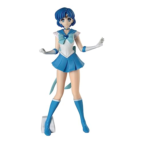 Sailor Moon Actionfigur Super Sailor Mercury aus Kunststoff, von Bandai. von Banpresto