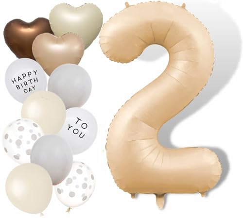 Luftballon 2 Geburtstag Zahl 2, 40 Zoll Karamell große Zahl Ballons für Geburtstag Party Dekorationen Luftballon 2 Geburtstag Zahl 2, 40 Zoll Karamell große Zahl Ballons für Geburtstag Party Dekorationen von Banyeyun