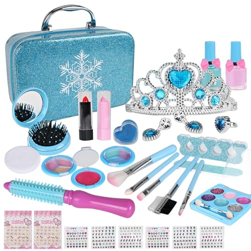 32pcs Kleinkind-Make-up-Kit, Real Waschkinder Make-up-Kit mit kosmetischer Koffer echtes Mädchen Make-up tun Spielspielzeug für 4-6 Jahre alte Geburtstagsgeschenk für kleine Mädchen, Kleinkind Make von Banziaju