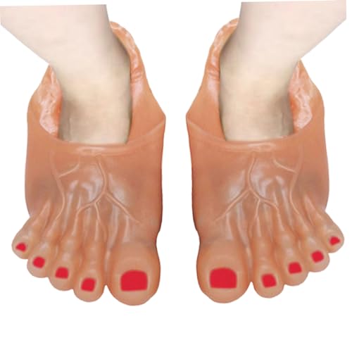 Banziaju 1 Paar Monster Feet Pantoffers Beige Halloween Monster Feet Big Jumbo Foot Slippers Cosplay Kostümproquen für Party, Halloween Cosplay -Kostümprops von Banziaju