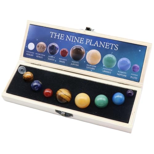 Banziaju 1Set Solarsystem für Kinder, Montessori Planet Toys mit 9 Planeten, lustige Planeten für Kinder Sonnensystem mit Kastenspeicher, Bildungsmodell für Kinder, Solarsystem für Kinder von Banziaju