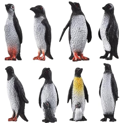 Banziaju 8pcs Penguin -Figuren Simulation Arktische Tiere Penguin -Spielzeug, Plastik -Mini -Pinguin -Figuren für die Heimdekoration, Kinderausbildung, Pinguinspielzeug von Banziaju