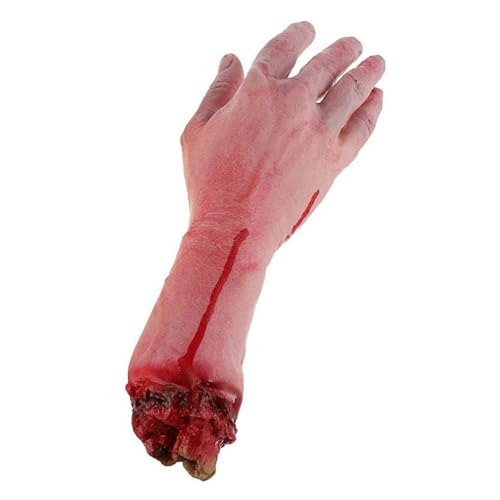 Banziaju Arm gebrochene Hand, Halloween blutige Hände, realistische abgetrennte gefälschte Hände Halloween Dekoration Bloody Fake Arm Requisite für Horrorparty Zombie Make -up (gebrochener Arm) von Banziaju