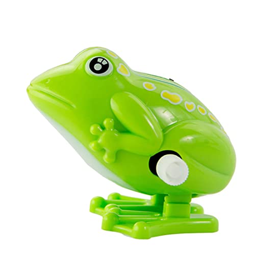 Banziaju Clockwork Frosch Uhrwerk Frosch Spielzeug Nostalgikspielzeug Plastikfrosch Sprungfrosch für Kinder und Erwachsene Bildungsscheuß Spielzeug Geschenk Green 1pc von Banziaju