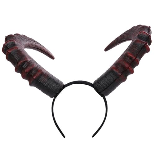 Banziaju Dämonhörner, Hörner Stirnband Gothic Demon Horn Realistic Devil Horns Stirnband Komfortable Cosplay -Accessoire für Halloween, Kostümpartys, Cosplay Devil Horns Stirnband, von Banziaju