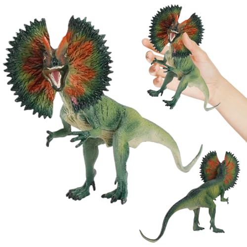 Banziaju Dinosaurier -Ornament, realistischer PVC -Dilophosaurus, pädagogische Tierfiguren verbessern die kognitiven Fähigkeiten für Kinder und Sammler, Dinosaurierspielzeuge von Banziaju