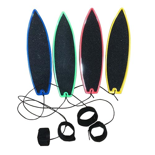 Banziaju Fingerplatine, 4pcs Finger Surfboards Finger -Surfbrett mit Schnur für Kinder Teenager Erwachsene Sommerwind -Surfbrett Fingerbrett (blau+gelb+rot+grün), Finger -Surfbrett für Autofenster von Banziaju