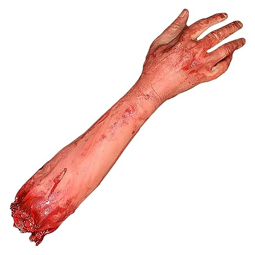 Banziaju Halloween Hände Halloween Horror Bloody Halloween abgetrennter Arm Horror Bloody Fake Tool gebrochener Arm Streich Trick Halloween Party Requisiten, Halloween gebrochener Arm von Banziaju