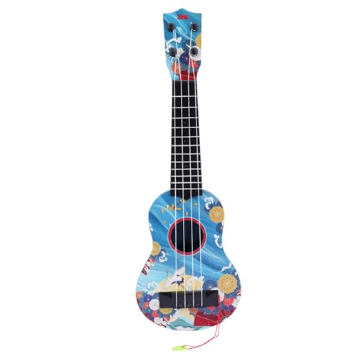 Banziaju Kinder Ukelele Kids Ukulele Chinesischer Stil 17inch 4-Saiten Kinder Ukelele für Anfänger einstellbare ergonomische frühe Bildungskinder Musikspielzeug, Kranmuster von Banziaju