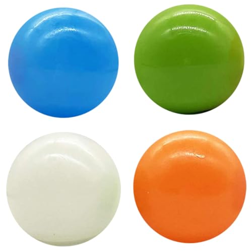 Banziaju Klebrige Zielkugel Decke klebrige Kugeln 4,5 cm leuchtende leuchtende Stressbälle Kinder Spielzeug 4pcs von Banziaju