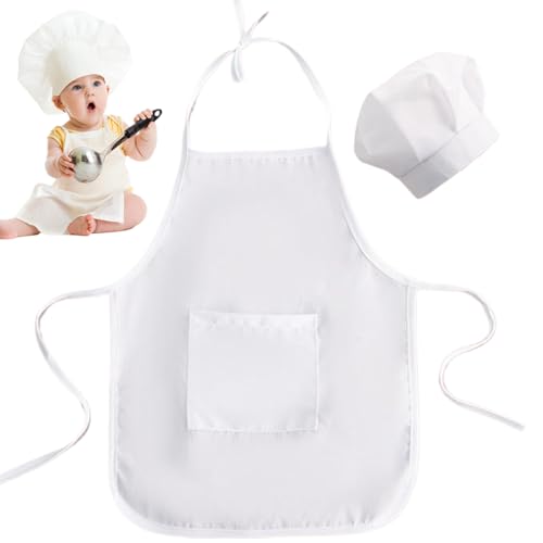 Banziaju Neugeborenes Babykochkostüm, Kleinkind-Chefhut und Schürze, Babykoch-Outfit für Fotoshootings Requisiten, Anzieh von 6-12 Monaten Kinder, Babykostüm (männlich) von Banziaju