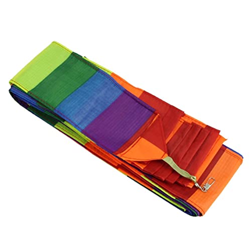 Banziaju Regenbogen Kite Schwanz, Kite -Schwanz 10m Chemie Fasertuch Drachen Bunte Streamer Floating Stunt Kite Accessoires Kite Schwanz von Banziaju