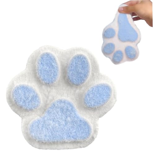 Cat Paw Squeeze Spielzeug Squeeze Ball süße Katzenpfoten Squish -Kugeln 5 große Stress Ball Safe Silikon Sensorische Kugeln Stressfreigabe Spielzeug für Erwachsene Kinder, Blau und Weiß, Stress Bal von Banziaju