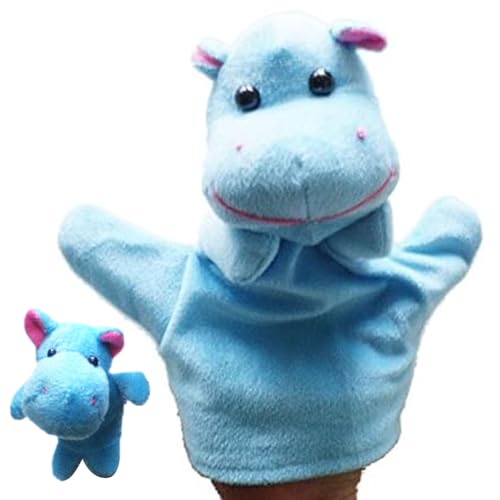 Banziaju Fingerpuppen, 1 Set Handpuppen Hippo Plüsch Finger Puppen für Kinder Rollenspiele Handpuppen entzückende Tierpuppen für Kinder für das Geschichten von Spielzeiten, Puppenspiele, Puppenspiele von Banziaju