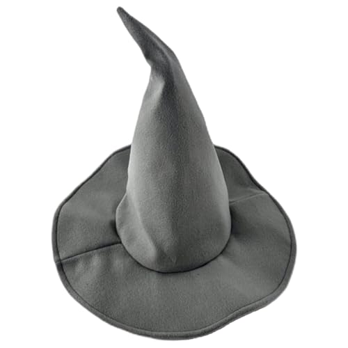 Grey Wizard Hut Erwachsener Wizard Hut für Männer 17 Zoll gemütlichen Halloween Hut Gray Festival Hut mit Anpassung von Seil -Cosplay -Accessoires für Halloween -Kostüme für Erwachsene, Gandalf Hut von Banziaju