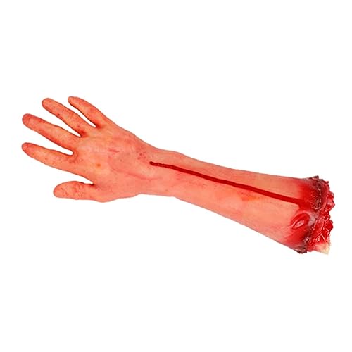 Halloween gebrochener Arm beängstigende Körperteile für Halloween -Party, Halloween gefälschte Hand, realistische Latexblutige Leiche Teile Haunted House Dekor, zufällige linke oder rechte Hand 35 von Banziaju