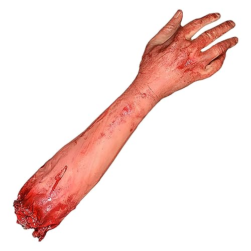 Kunststoffstab Halloween abgetrennter Arm Horror blutiges gefälschtes Werkzeug gebrochener Arm Streich Trick Halloween Party Requisiten von Banziaju