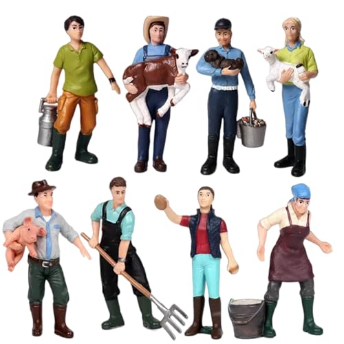 Landwirte Figuren, Farmspielset mit 8 -pcs von Banziaju