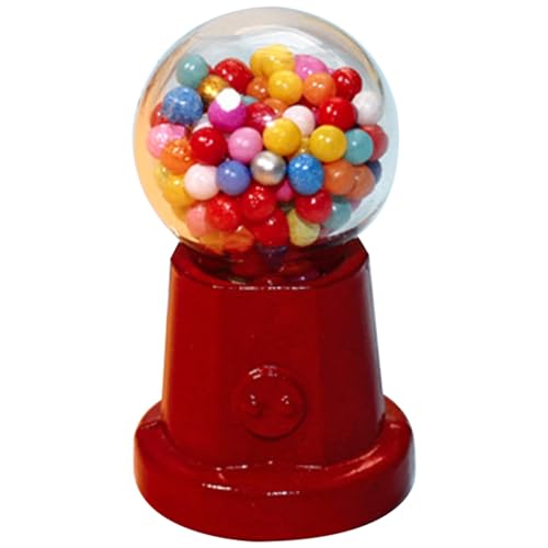 Banziaju Mini Gumball Machine Red 1 12 Skala Dollhouse -Zubehör mit zufälliger Farbe Gumball Decorative Dollhouse Miniaturen für Dollhouse -Einstellung, Puppenhausminiaturen von Banziaju