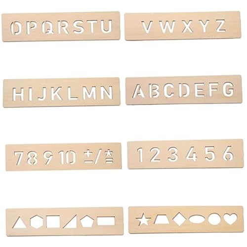 Montessori Alphabet Tracing Board, 8pcs Holzschreiber -Thread -Thread -Thread -Thread für Kinder Vorschulpraxis, kreatives Tracing Board für Kinder schreiben, alphanumerisch, Buchstabenverfolgungs von Banziaju