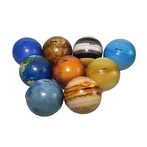 Planet Stress Bälle Solarsystem Stress Ball Planeten Weltraum Bildungsplate Anti -Stress -Planeten Bälle 9pcs von Banziaju