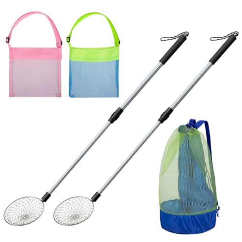 Sandsifter für den Strand 5pcs/Set Beach Sand Sifter mit Taschen, Teleskopsandschaufel, Hängenden Strandschaufel mit Nicht -Slip -Griff, Beschusswerkzeuge für die Strandseela -Tasche von Banziaju