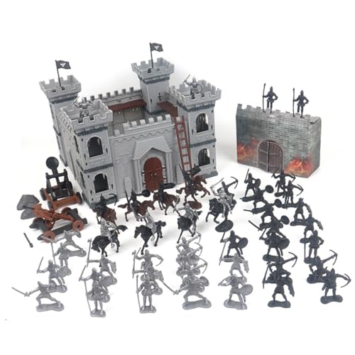 Spielzeugsoldaten, 104pcs Spielzeugsoldaten Set, alte Soldatenspielzeug, mittelalterliche Knights Armee -Männer Actionfiguren, Actionfiguren für Jungengeburtstag von Banziaju